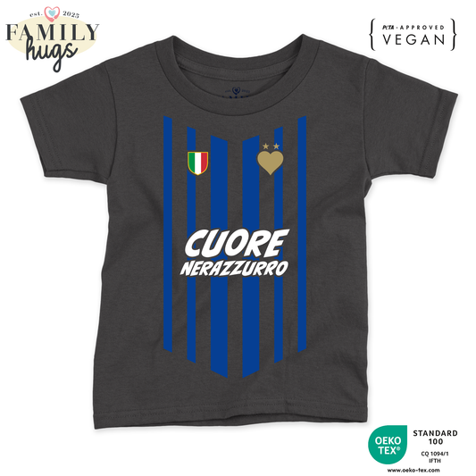 maglietta bambino -cuore neroazzurro