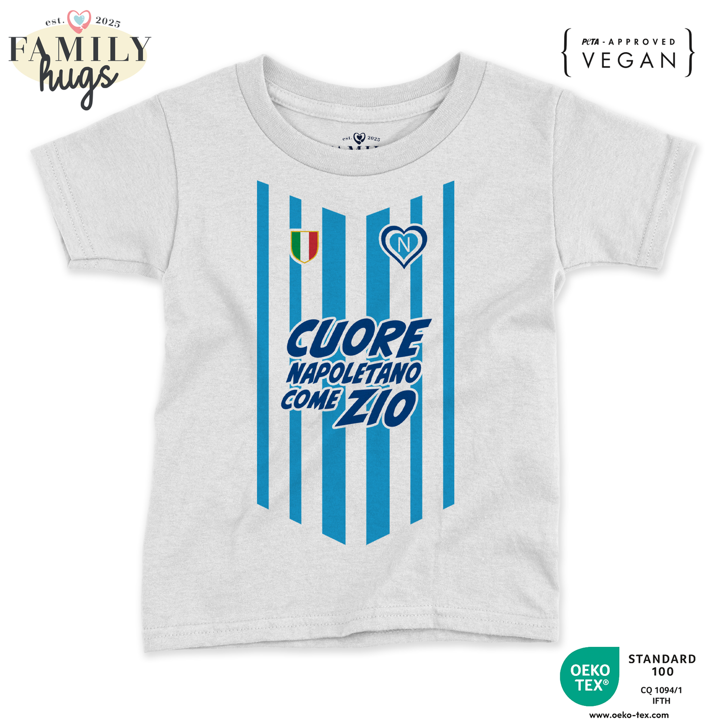maglietta bambino -cuore napoletano come zio