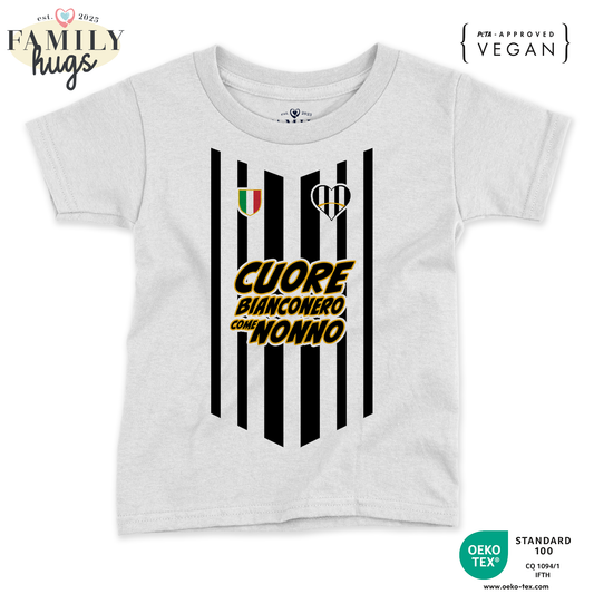 maglietta bambino -cuore bianconero come nonno