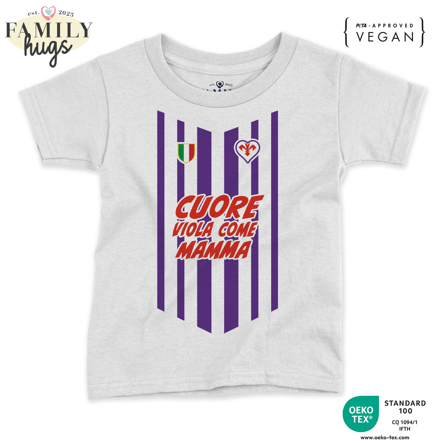 maglietta bambino -cuore viola come mamma