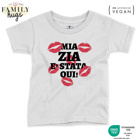 maglietta bambino -mia zia e stata qui baci