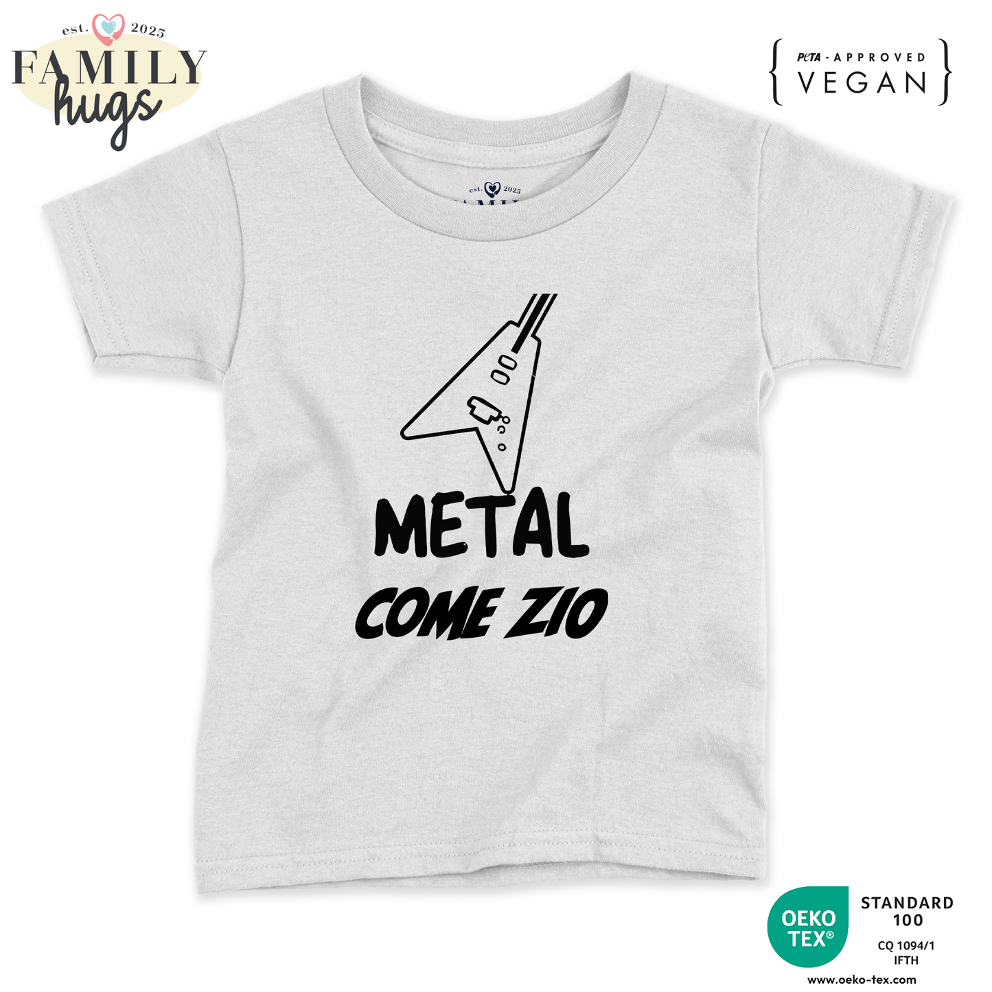 maglietta bambino -metal come zio