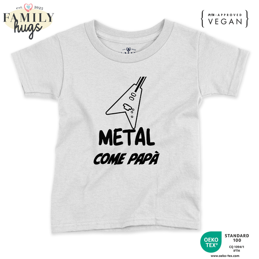maglietta bambino -metal come papa
