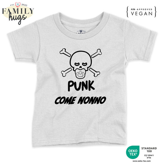 maglietta bambino -punk baby scheletro come nonno