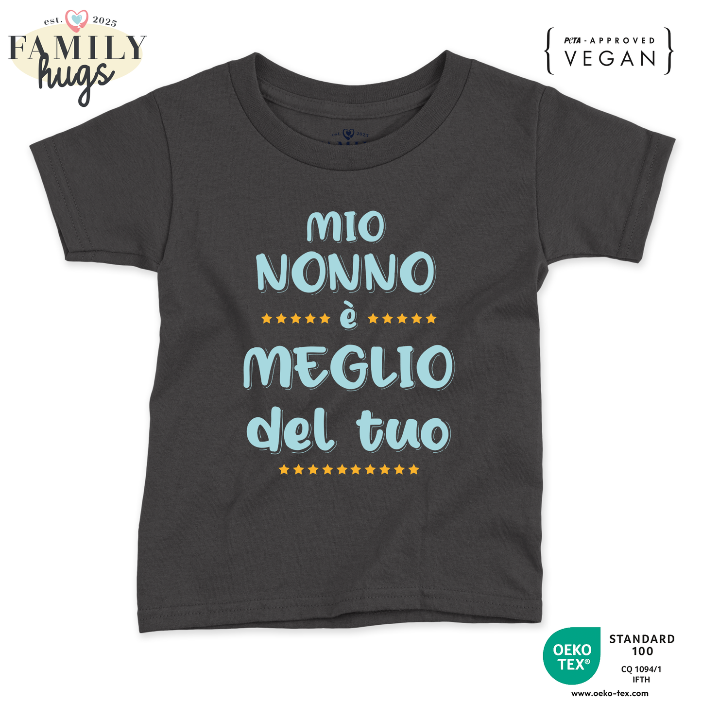 maglietta bambino -mio nonno e meglio del tuo