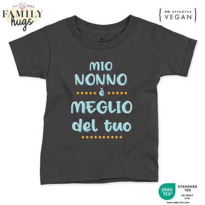 maglietta bambino -mio nonno e meglio del tuo