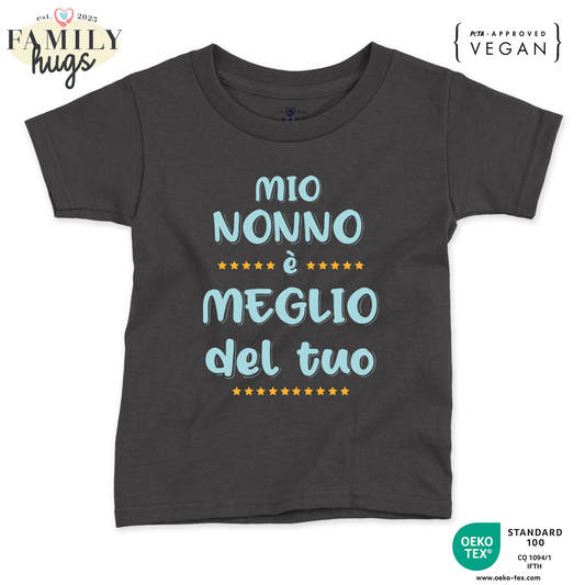 maglietta bambino -mio nonno e meglio del tuo