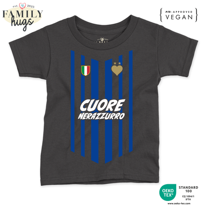 maglietta neonato -cuore neroazzurro