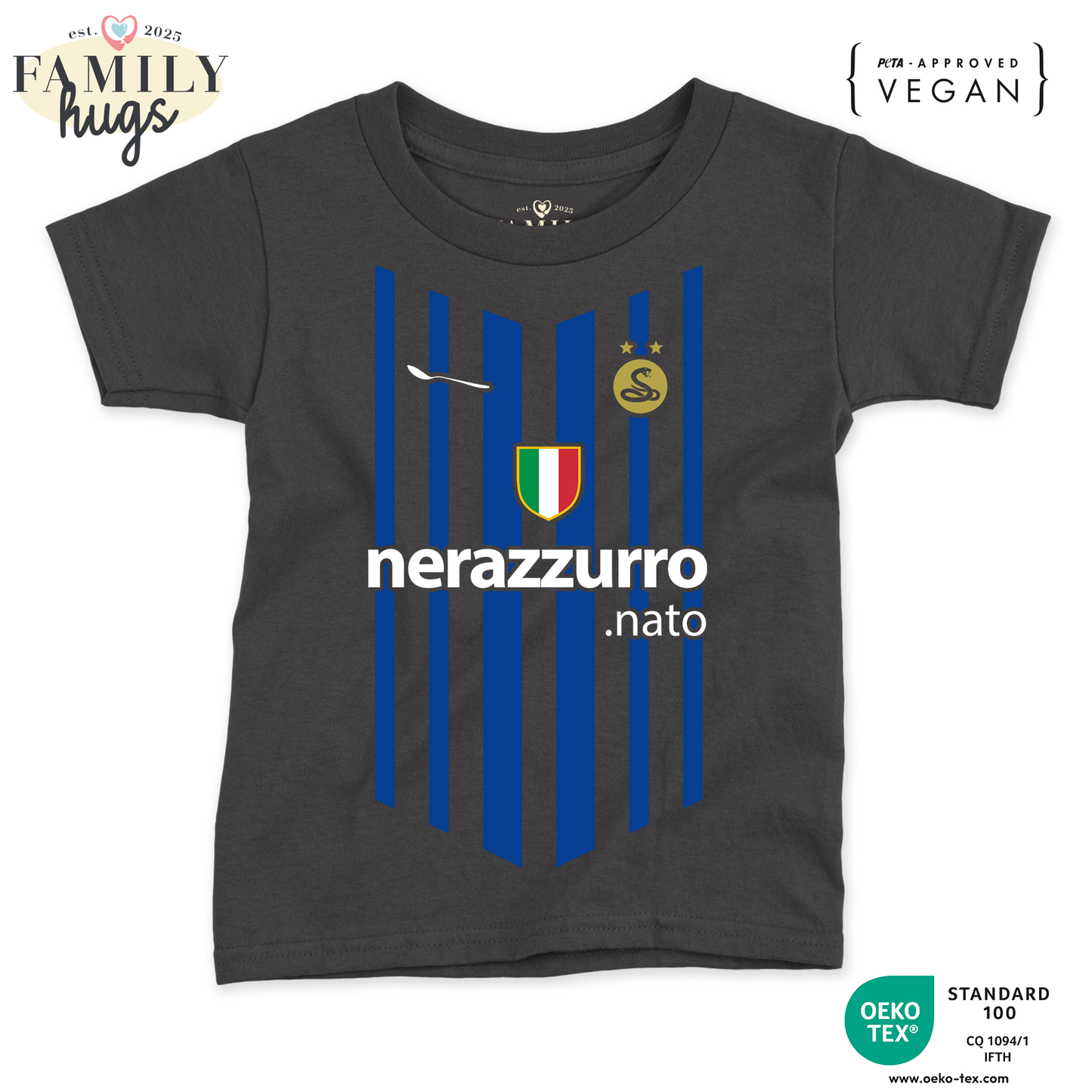 maglietta neonato -neroazzurro nato