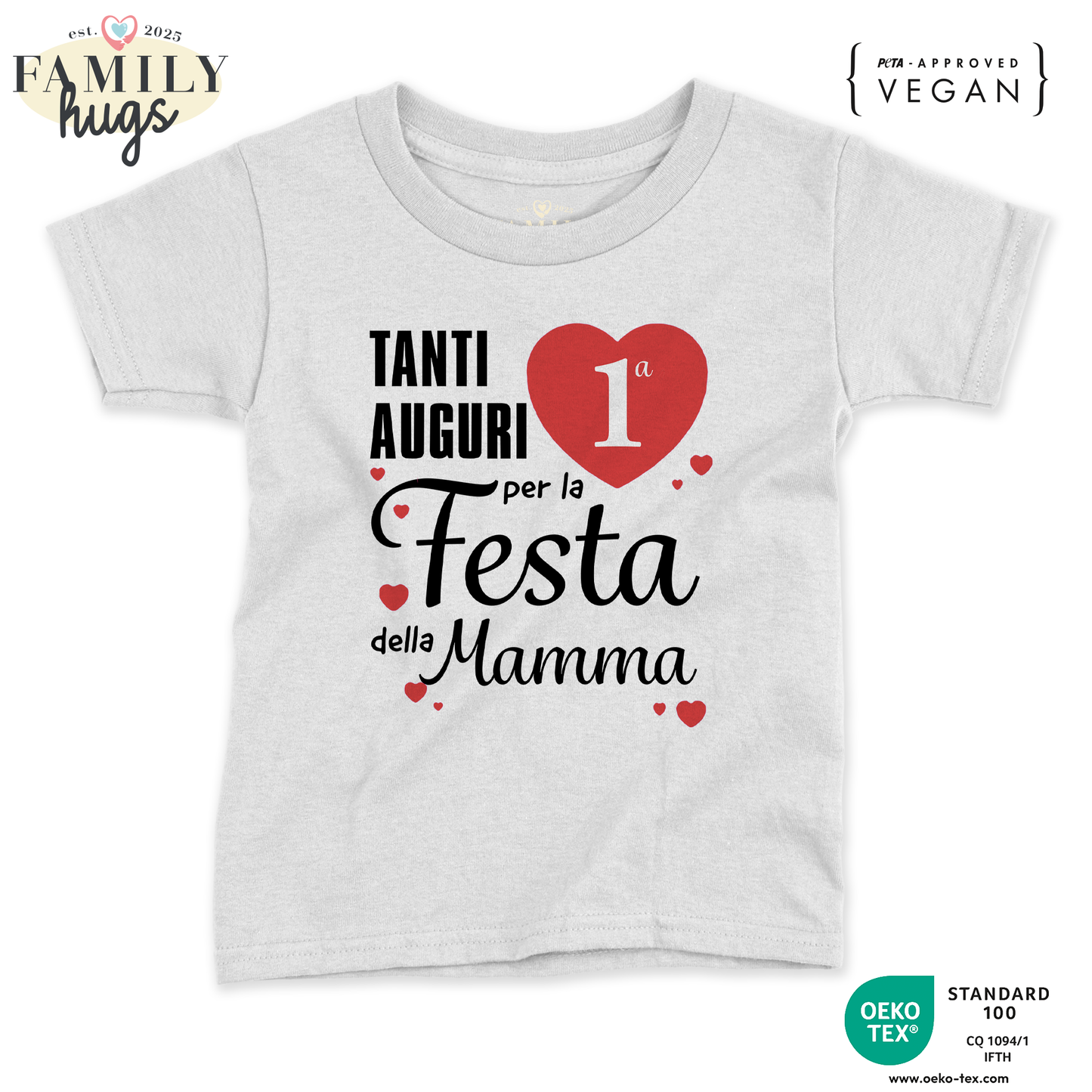 maglietta neonato - tanti auguri per la prima festa della mamma