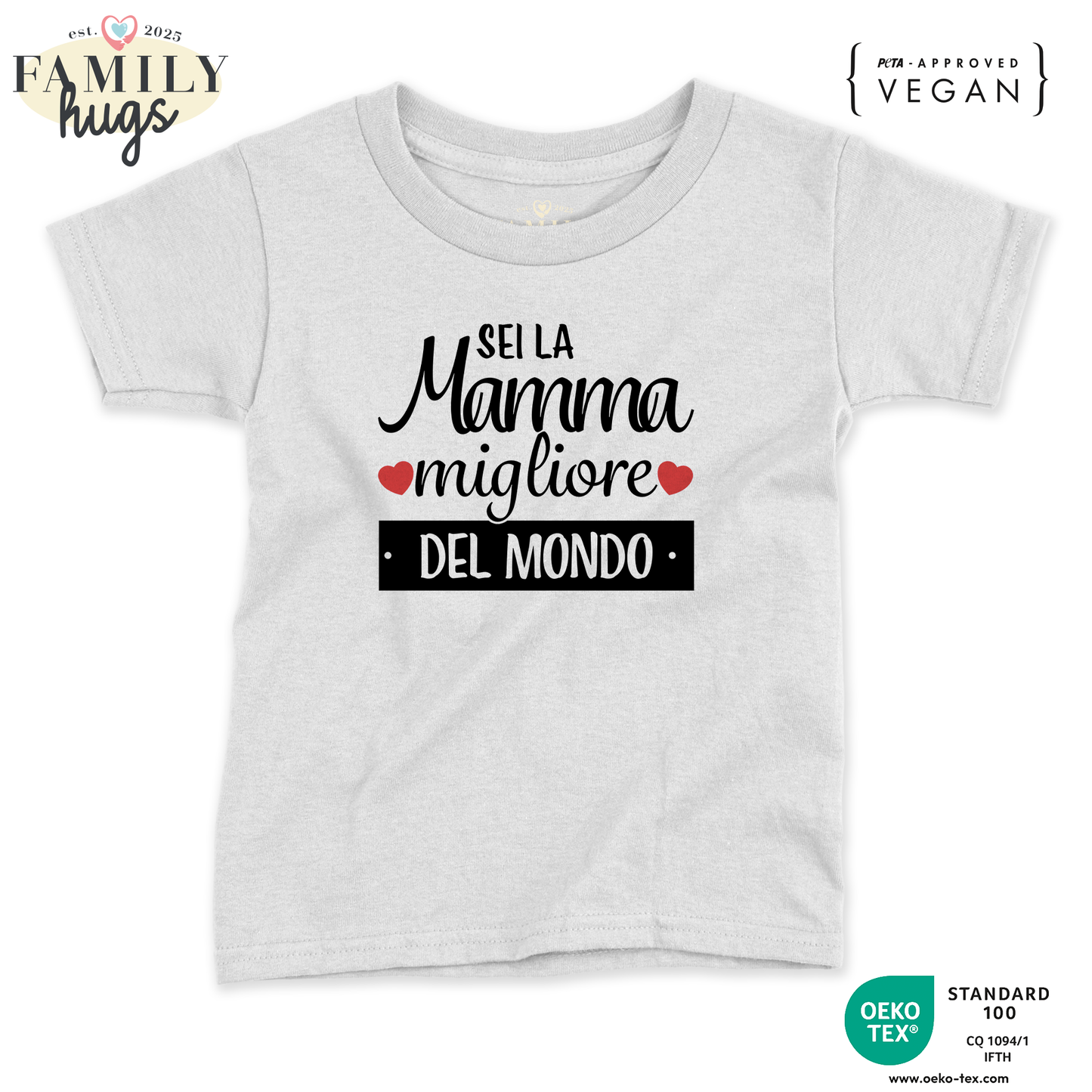 maglietta neonato -sei la mamma migliore del mondo