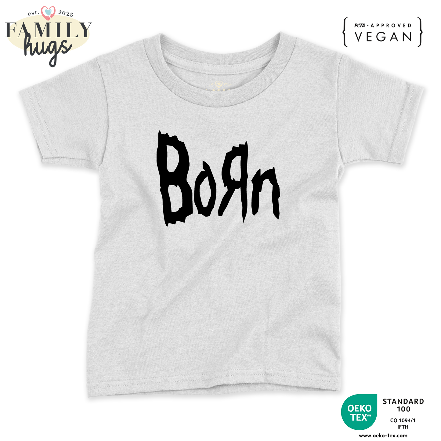 maglietta neonato -born metal nero