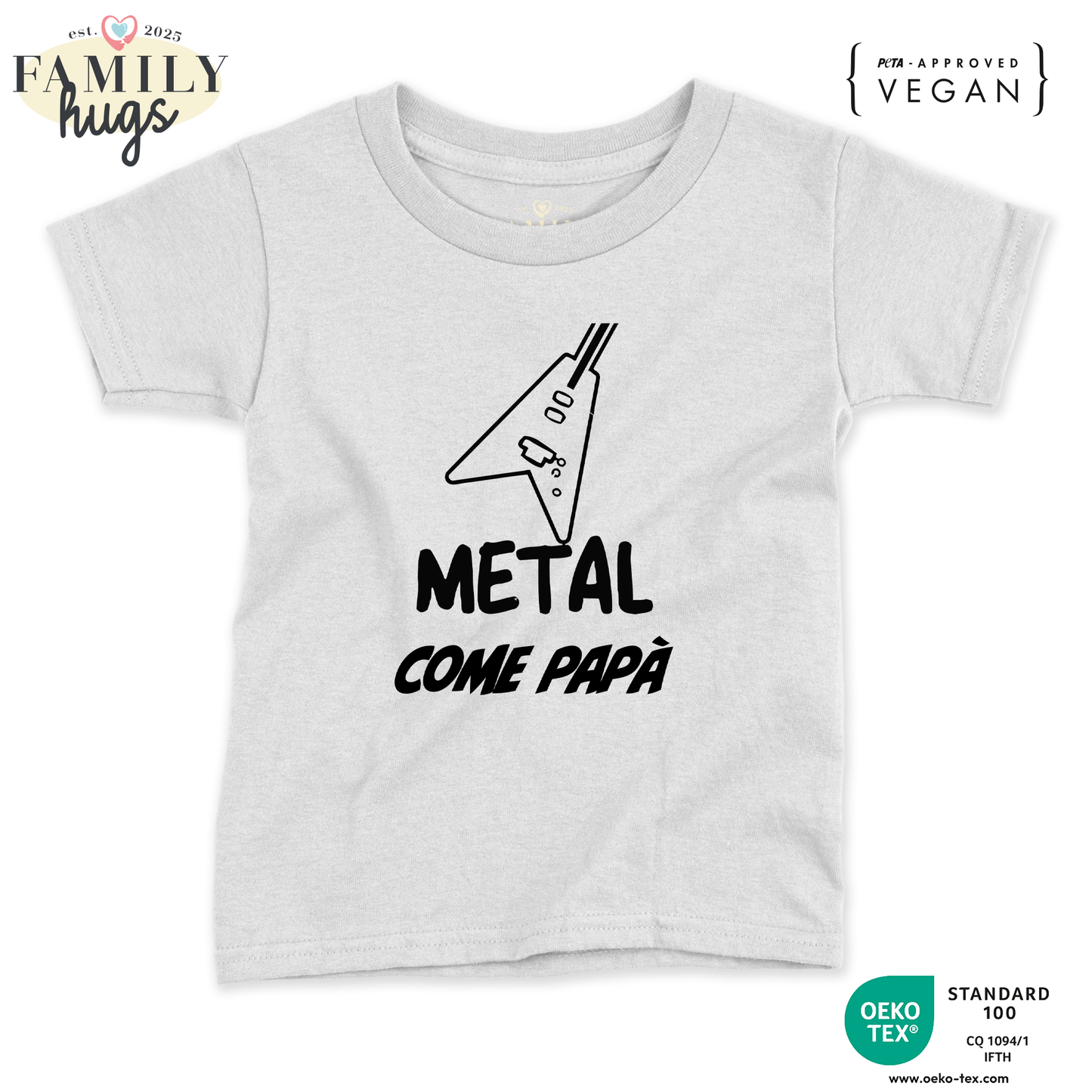 maglietta neonato -metal come papa