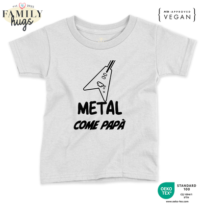 maglietta neonato -metal come papa