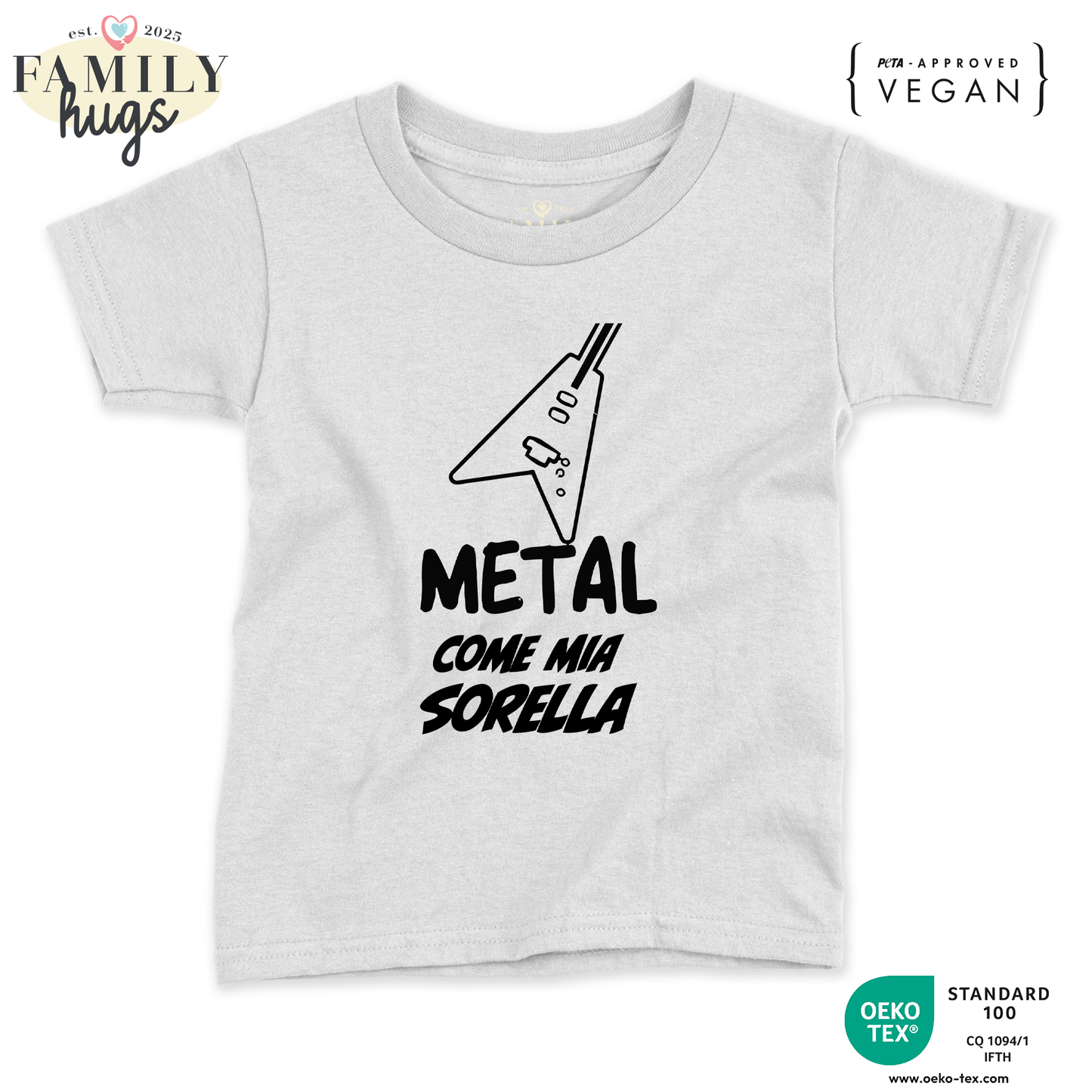 maglietta neonato -metal come mia sorella