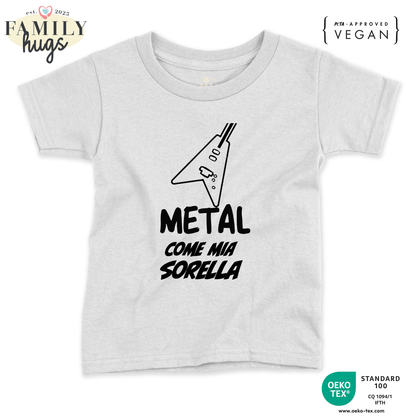 maglietta neonato -metal come mia sorella