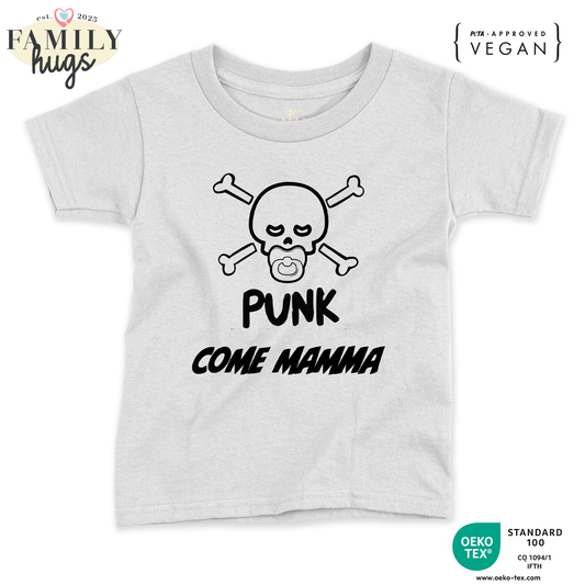 maglietta neonato -punk baby scheletro come mamma