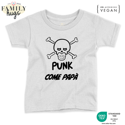 maglietta neonato -punk baby scheletro come mio padre