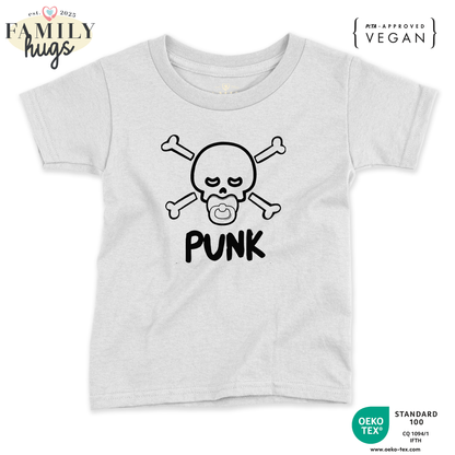 maglietta neonato -punk baby scheletro con ciuccio