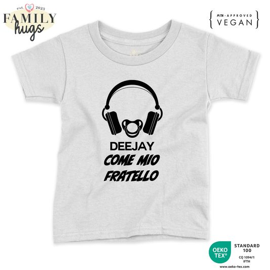 maglietta neonato -deejay dj come fratello