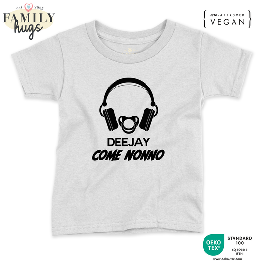 maglietta neonato -deejay dj come nonno