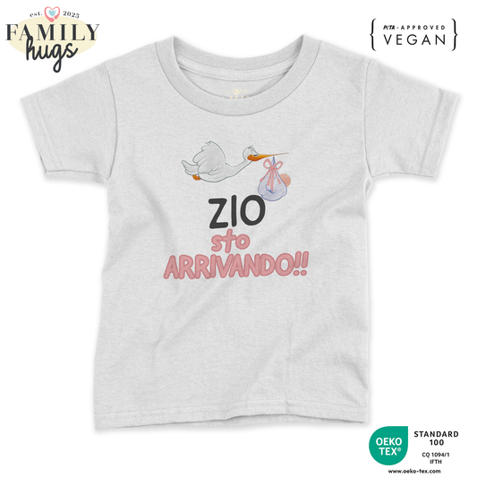 maglietta neonato - zio sto arrivando bambina