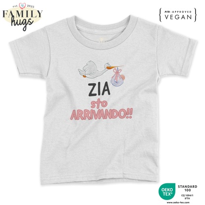 maglietta neonato - zia sto arrivando bambina