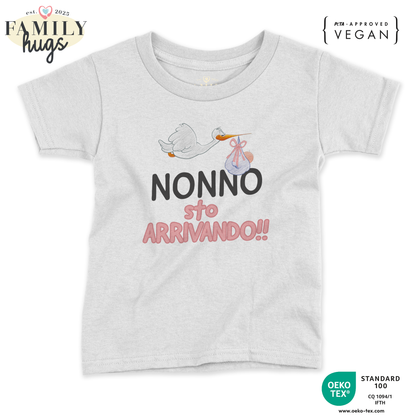 maglietta neonato - nonno sto arrivando bambina