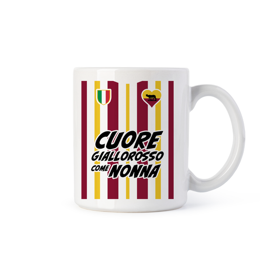 tazza Mug-cuore giallorosso come nonna