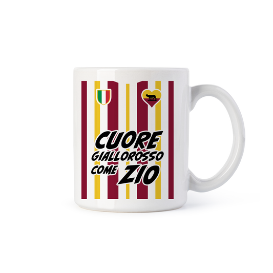 tazza Mug-cuore giallorosso come zio