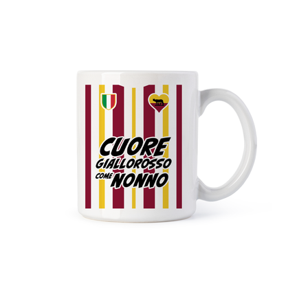 tazza Mug-cuore giallorosso come nonno