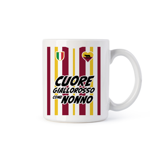 tazza Mug-cuore giallorosso come nonno