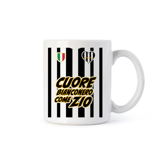 tazza Mug-cuore bianconero come zio