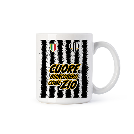 tazza Mug-cuore bianconero come zio