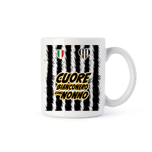 tazza Mug-cuore bianconero come nonno
