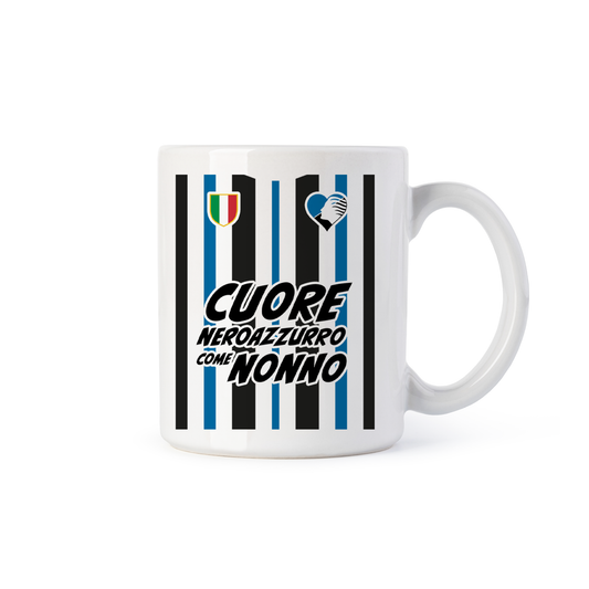 tazza Mug-cuore neroazzurro come nonno dea