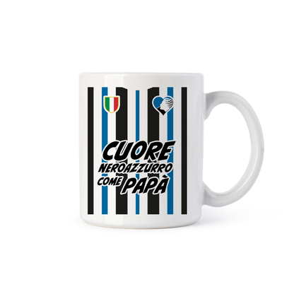 tazza Mug-cuore neroazzurro come papa dea