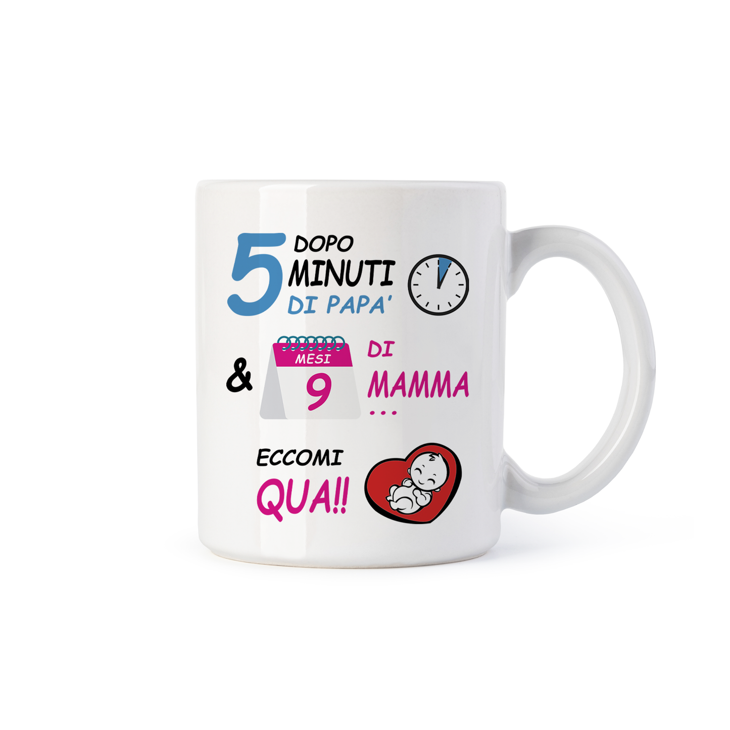 tazza Mug-dopo 5 m di papa e 9 mesi di mamma eccomi qua 2