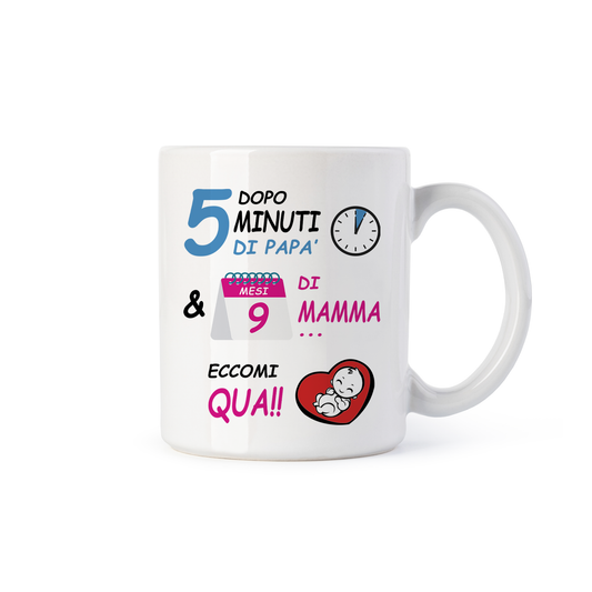 tazza Mug-dopo 5 m di papa e 9 mesi di mamma eccomi qua 2