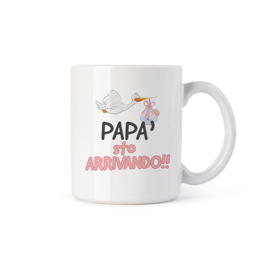 tazza Mug- papa sto arrivando bambina