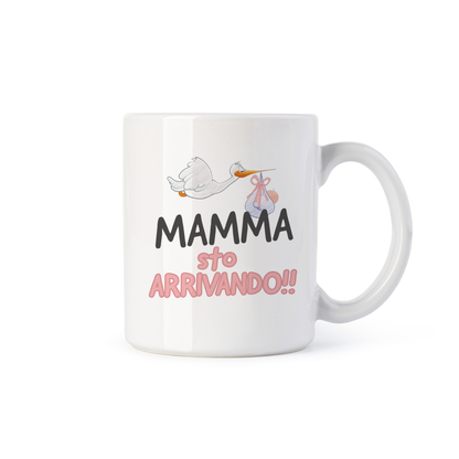 tazza Mug- mamma sto arrivando bambina