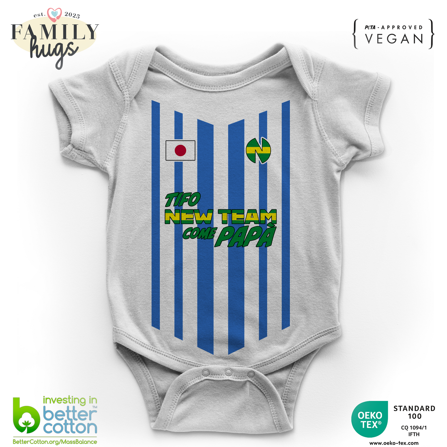 body neonato -tifo new team come papà - manga calcio