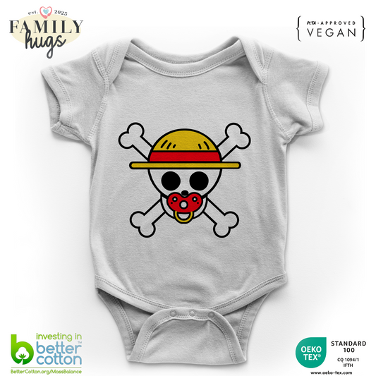 body neonato - one ciuccio jolly roger - manga