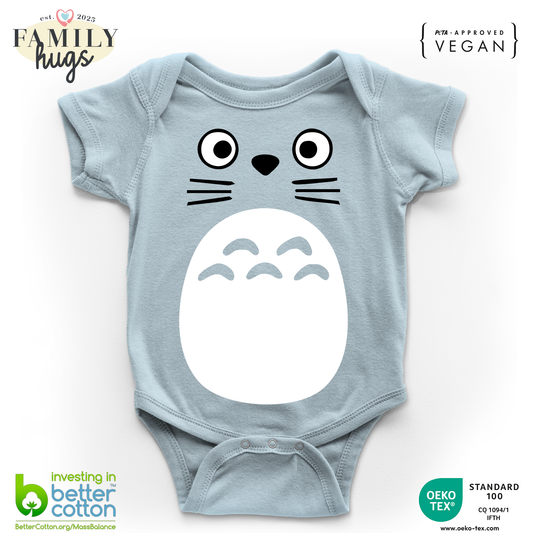 body neonato -totoro face