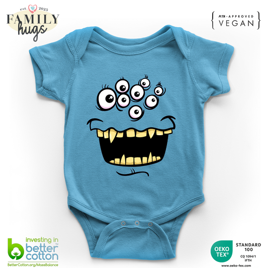 body neonato - mostro multi occhio halloween