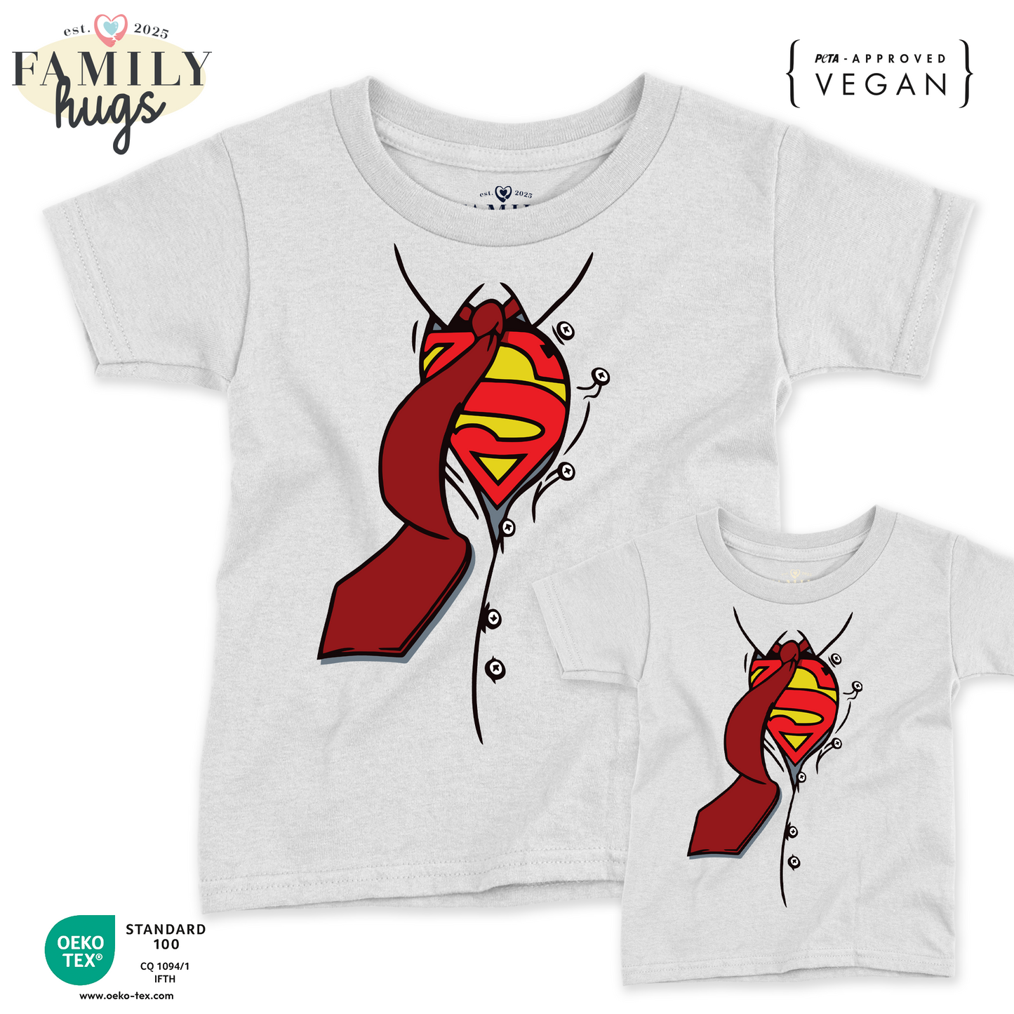 Magliette Papà/Bambino- super papa camicia