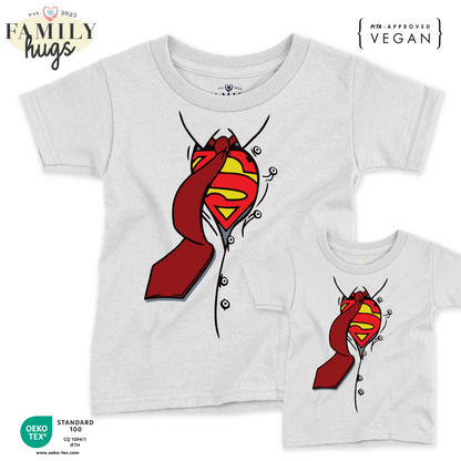 Magliette Papà/Bambino- super papa camicia