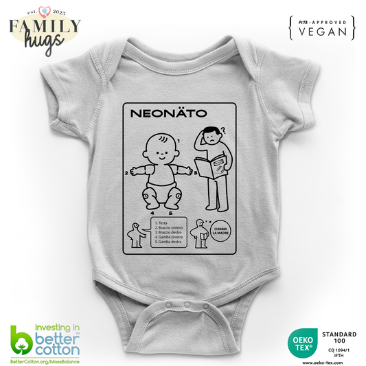 body neonato - istruzioni per vestire neonato per padri ike