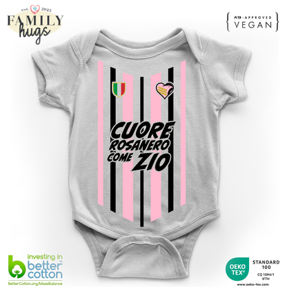 body neonato -cuore rosanero come mamma