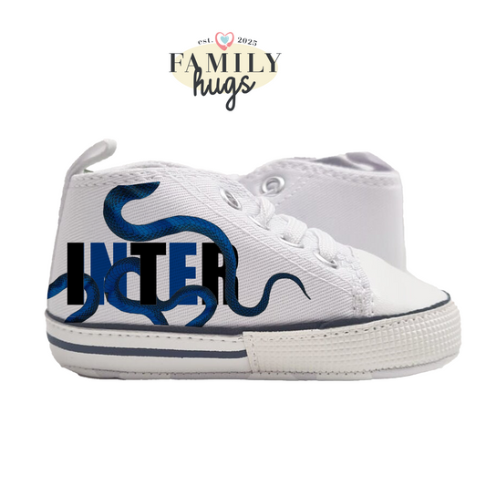 Sneakers Scarpine - cuore neroazzurro serpenti special edition 0-6 mesi - FamilyHugs.it